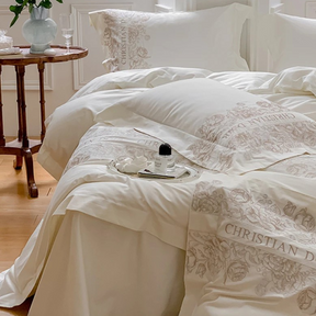 Jogo de Cama Bordado Jacquard C. DlOR 5 Peças